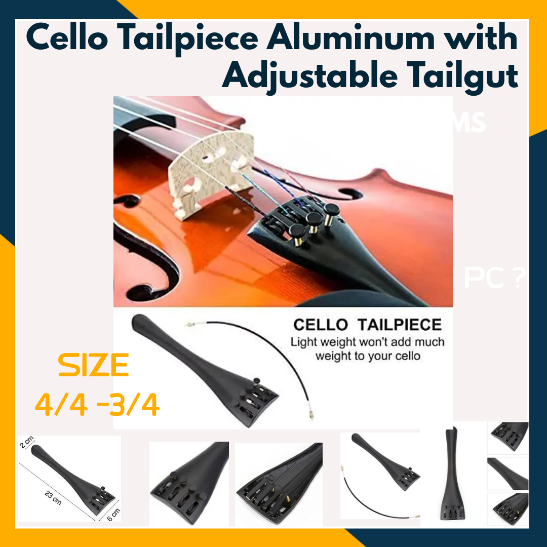 Cello Tailpiece Aluminum with Adjustable Tailgut